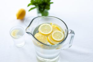 sliced lemon fruit in glass pitcher to reduce anxiety in North Carolina 